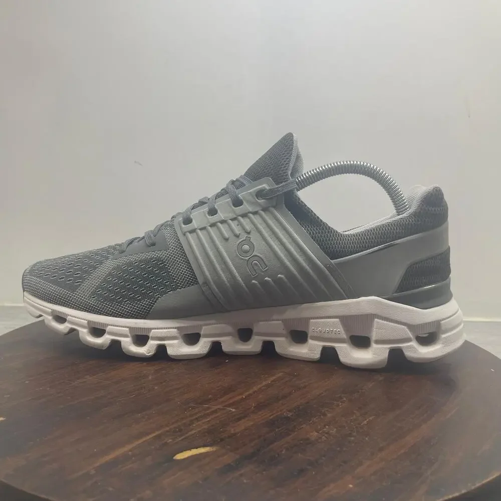 On Cloudswift Mens Size 9.5 Gray White Athletic Running Walking Shoes Sneakers
